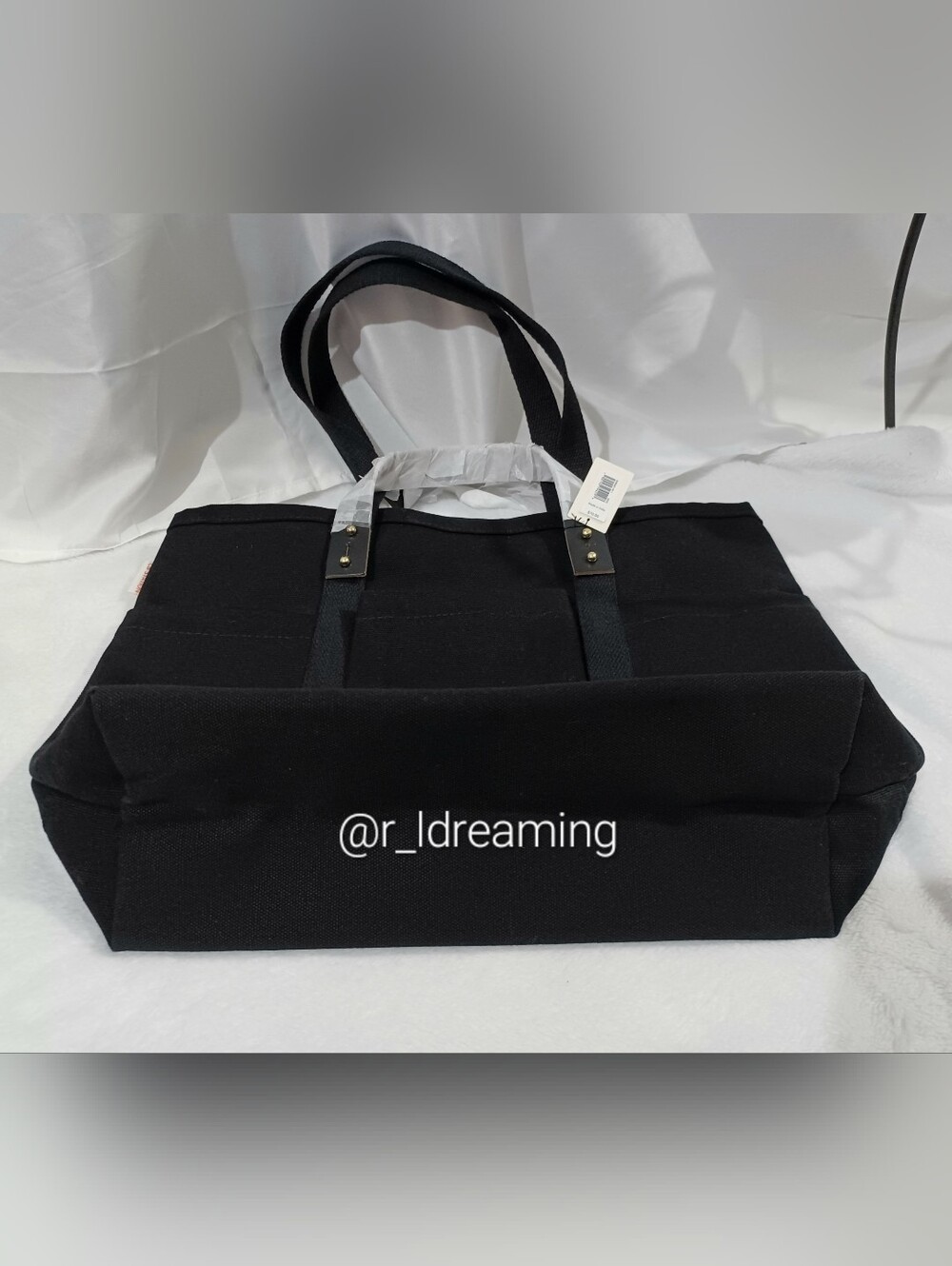 Black Canvascraft Leather-Handled Tote by CB Station One Size - Picture 8 of 11